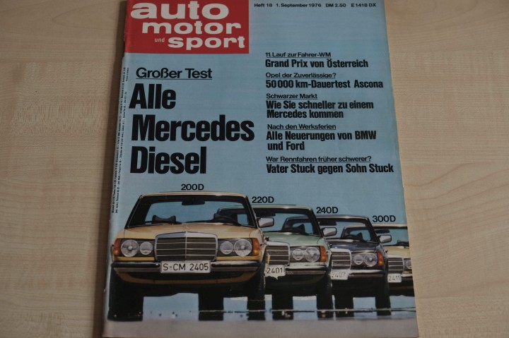 Deckblatt Auto Motor und Sport (18/1976)